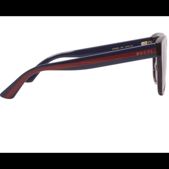 Brand New Authentic GUCCI Unisex Sunglasses Red/Gold/Blue (both original boxes) - Picture 6 of 9